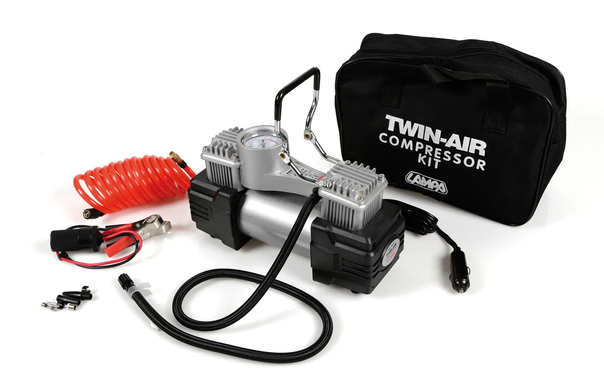 Twin-Air Kit, compressore bicilindrico, 12V — cavo alimentazione da 250 cm