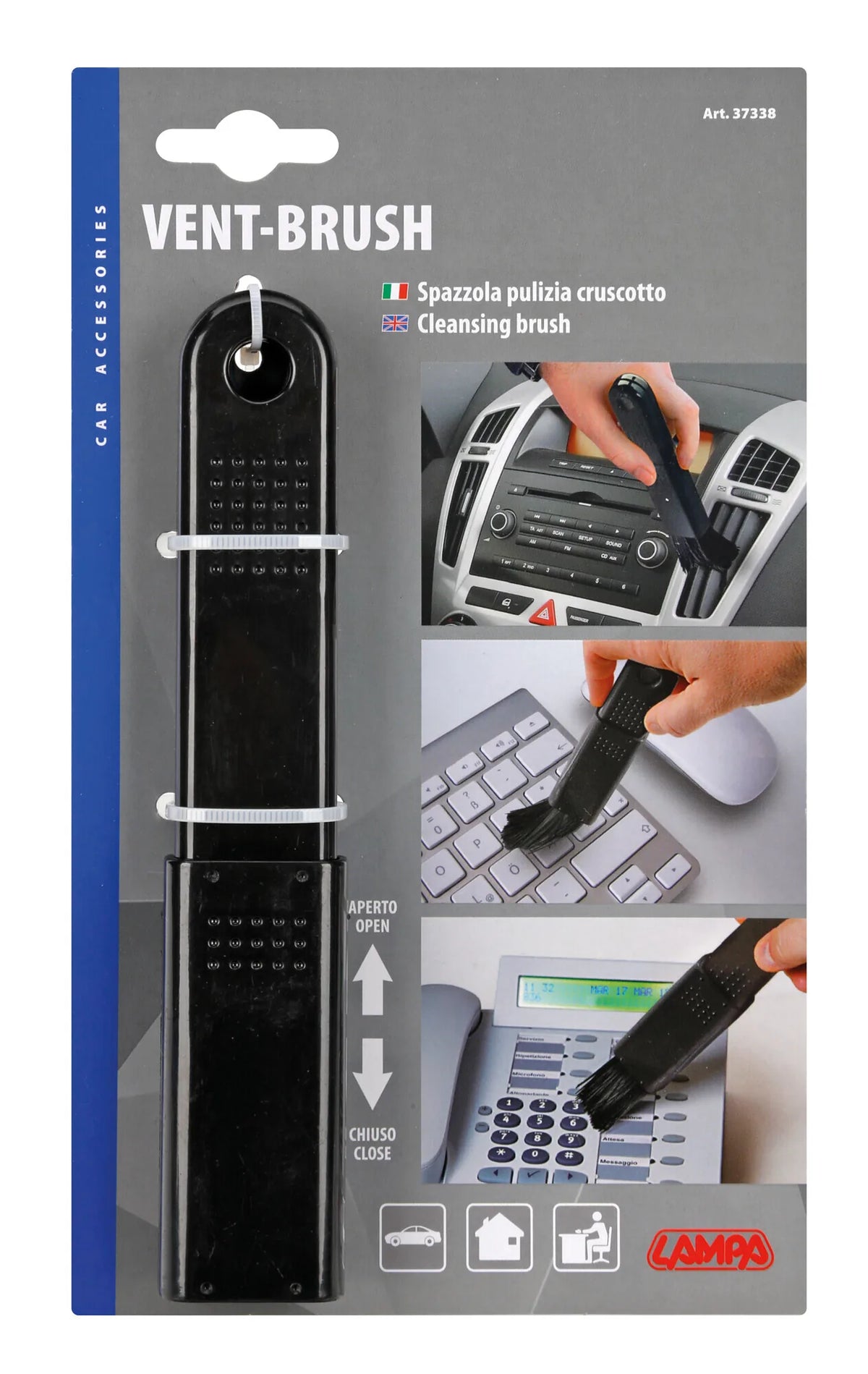 La confezione di Vent-Brush, spazzola pulizia