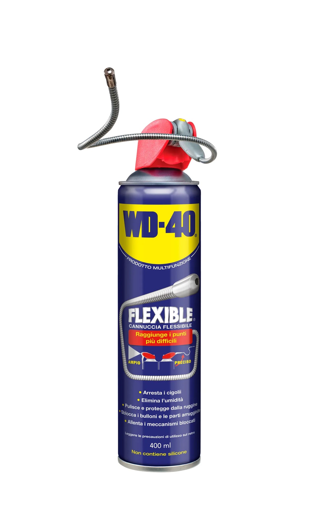 WD40 SBLOCCANTE SPRAY 400ML.FLEXIBL su fondo bianco