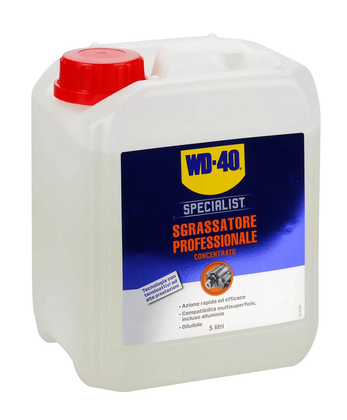 WD40 SPEC.SGRASSANTE PROF.TANIC 5LT su fondo bianco
