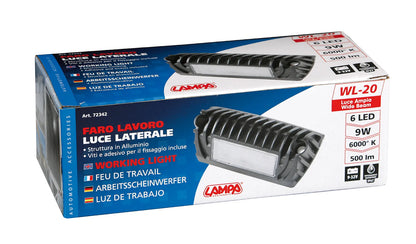 La confezione di WL-20, faro ausiliario a 6 Led - 12/24V