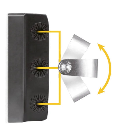 WL-26, faro ausiliario a 16 Led - 12/24V su fondo bianco, vista 2