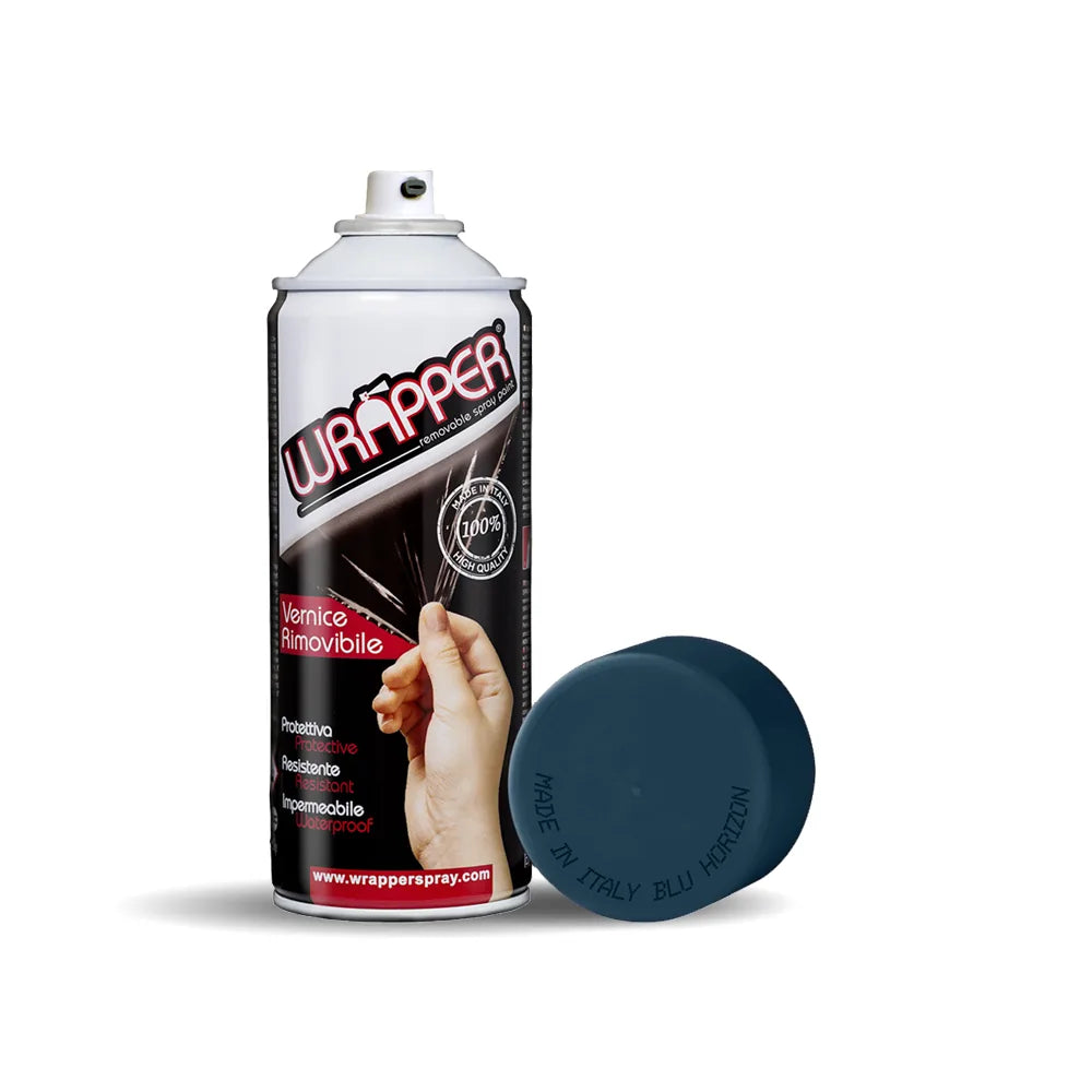 Wrapper, pellicola spray rimovibile, 400 ml su fondo bianco