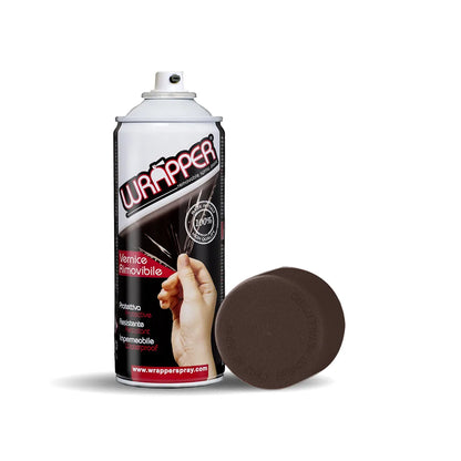 Wrapper, pellicola spray rimovibile, 400 ml - Bronzo su fondo bianco