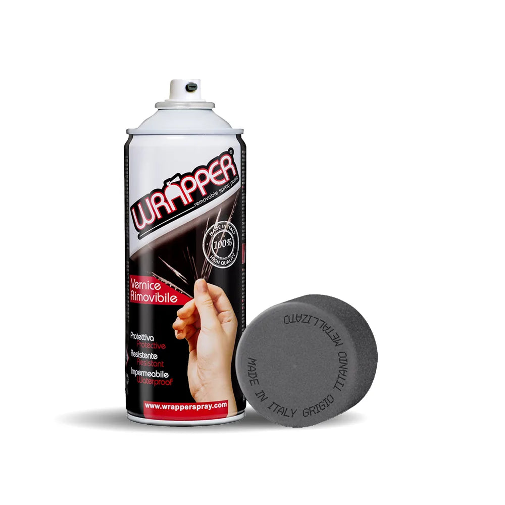 Wrapper, pellicola spray rimovibile, 400 ml - Grigio su fondo bianco