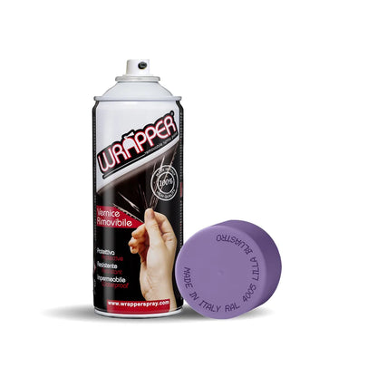 Wrapper, pellicola spray rimovibile, 400 ml - Lilla bluastro su fondo bianco