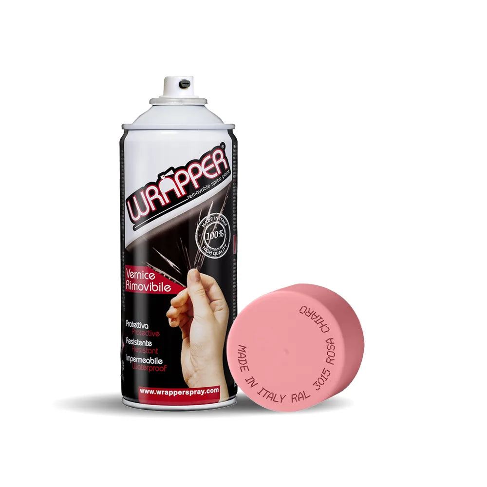 Wrapper, pellicola spray rimovibile, 400 ml - Rosa chiaro su fondo bianco