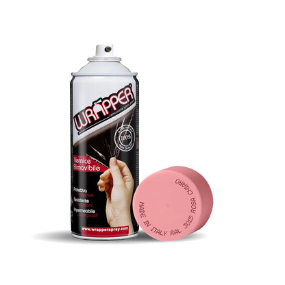 Wrapper, pellicola spray rimovibile, 400 ml - Rosa chiaro su fondo bianco