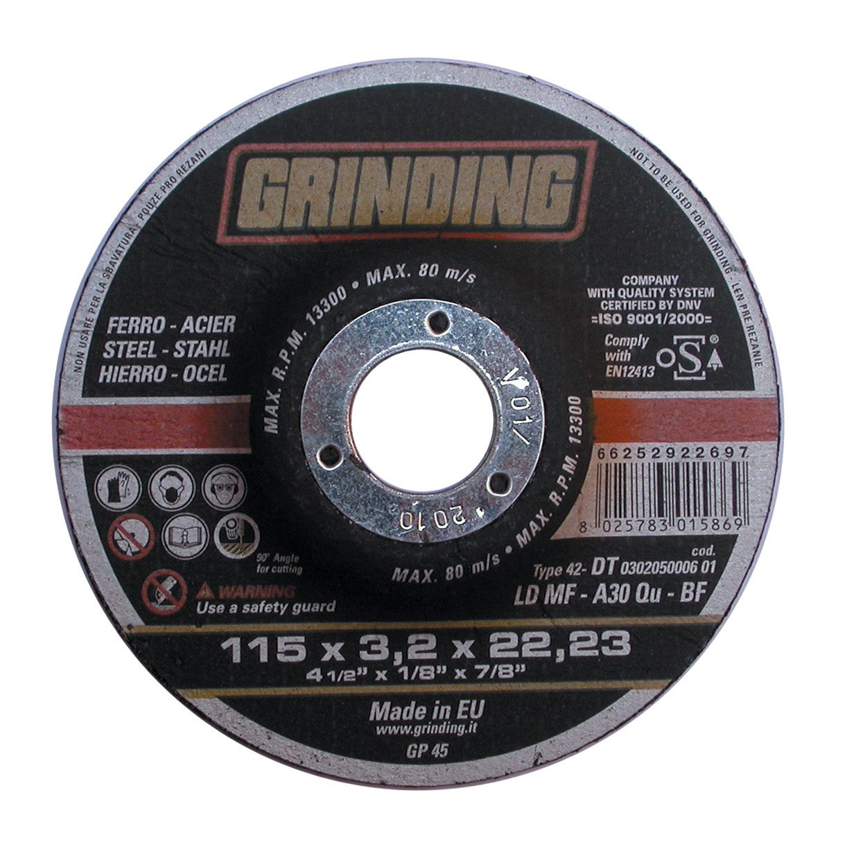 Grinding minidisco per ferro d.115x3,2