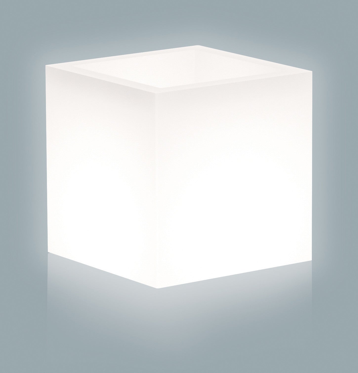 Vaso home light cubo cm. 40x40x40h bianco
