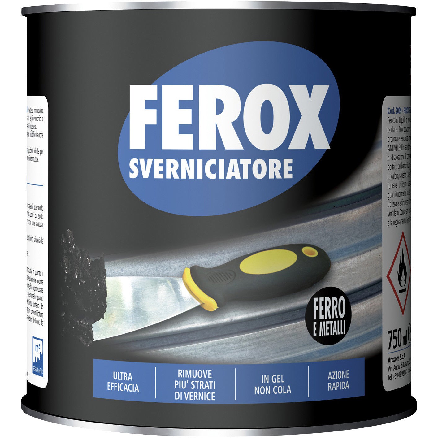 Arexons ferox sverniciatore x ferro e metalli 750 ml