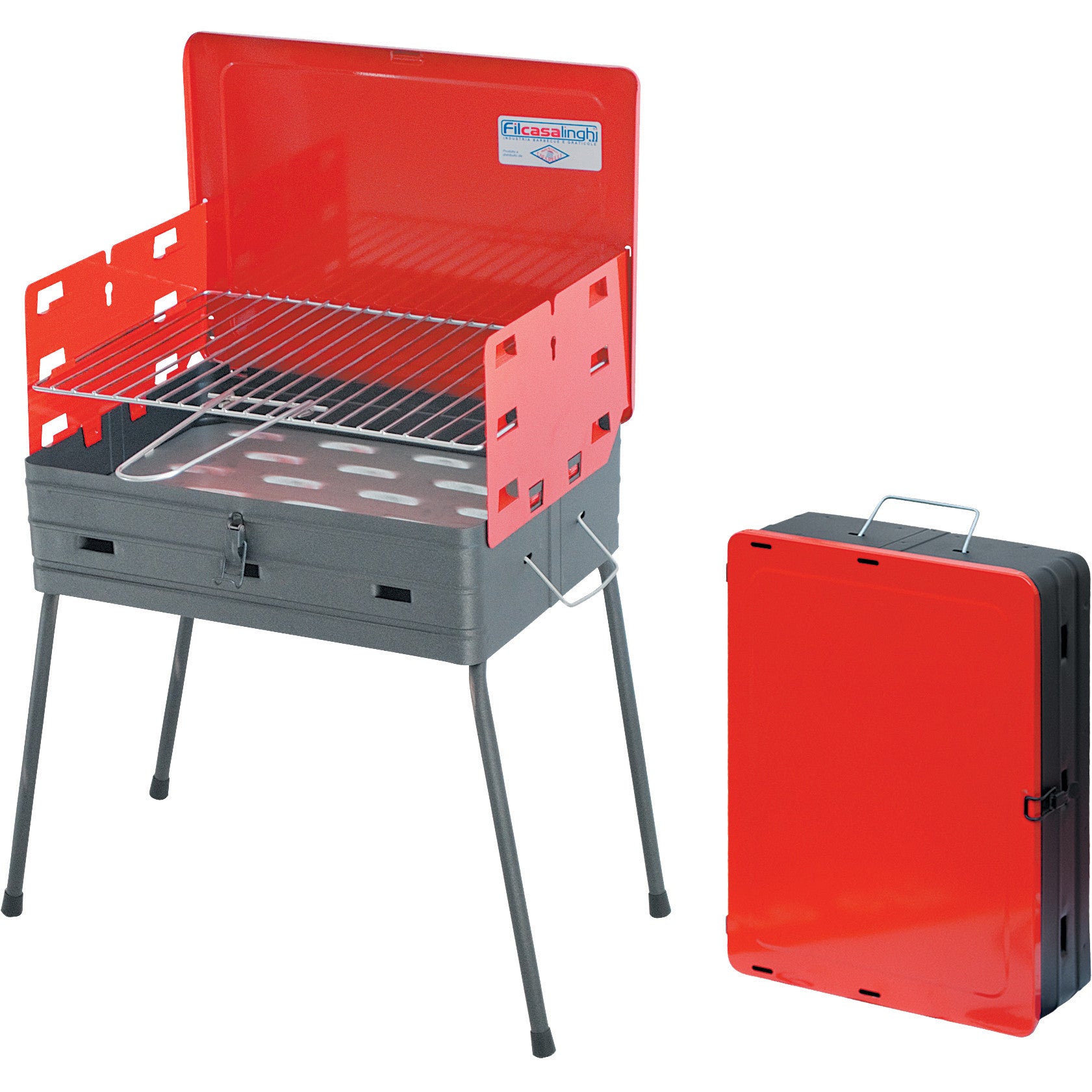 Barbecue richiudibile a valigetta - cm 41x30x57h
