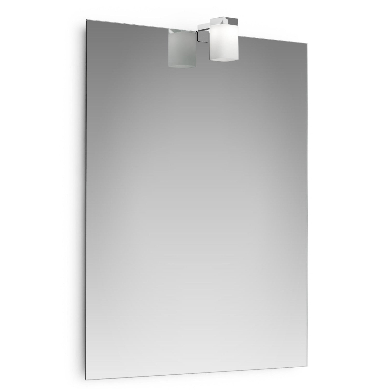 Specchio  filo con lampada led cm.45x65