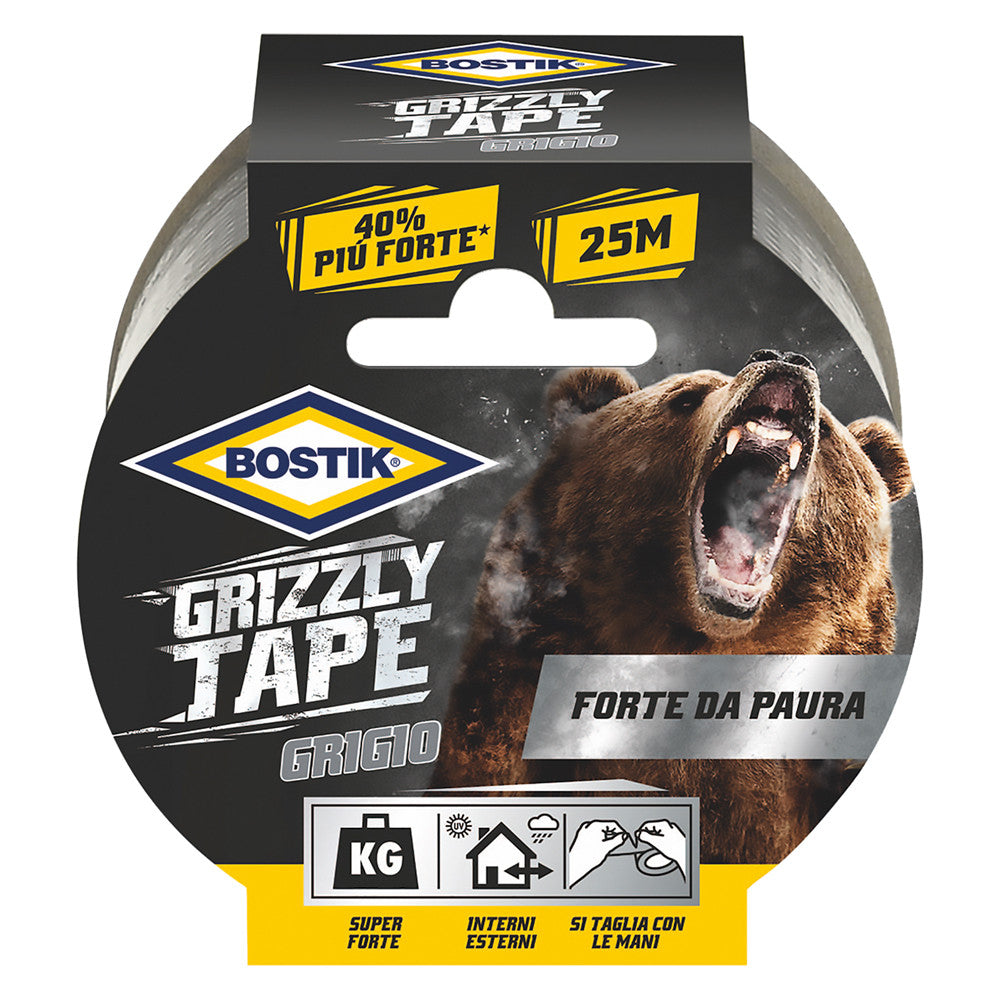 Nastro telato 'grizzly tape' mm 50 x 25 mt - grigio BOSTIK