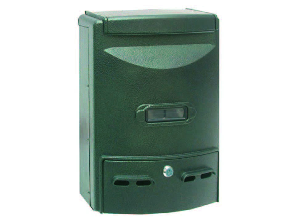 Cassetta postale in alluminio portariviste per esterni europa verde - cm.28,5x10x38h. colore verde SICURO