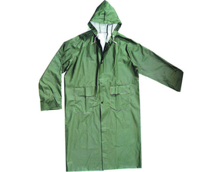 Impermeabile cappotto in pvc bispalmato plp verde PROTEXIO