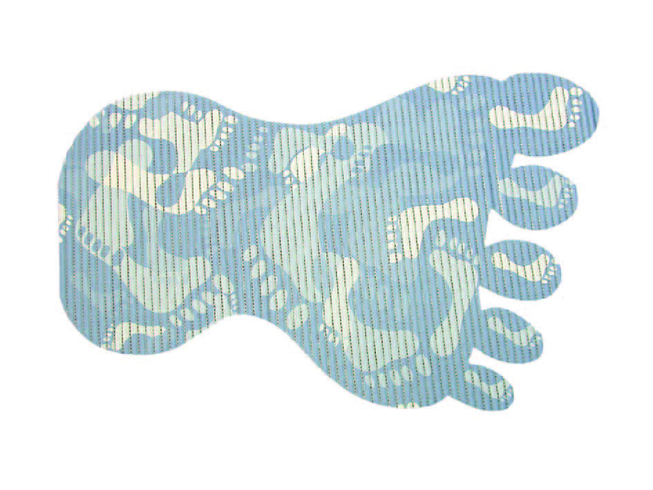 Tappetino antiscivolo a forma di piede - cm.72x45 colore blu LADY DOC
