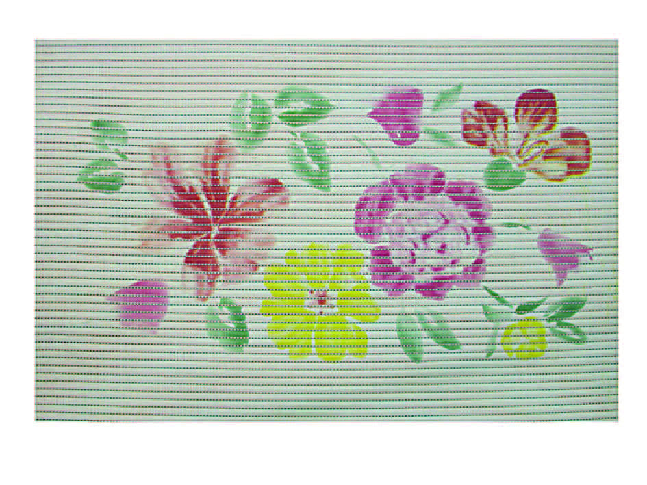 Tappetino antiscivolo rettangolare fantasia fiori - cm.80x50 LADY DOC