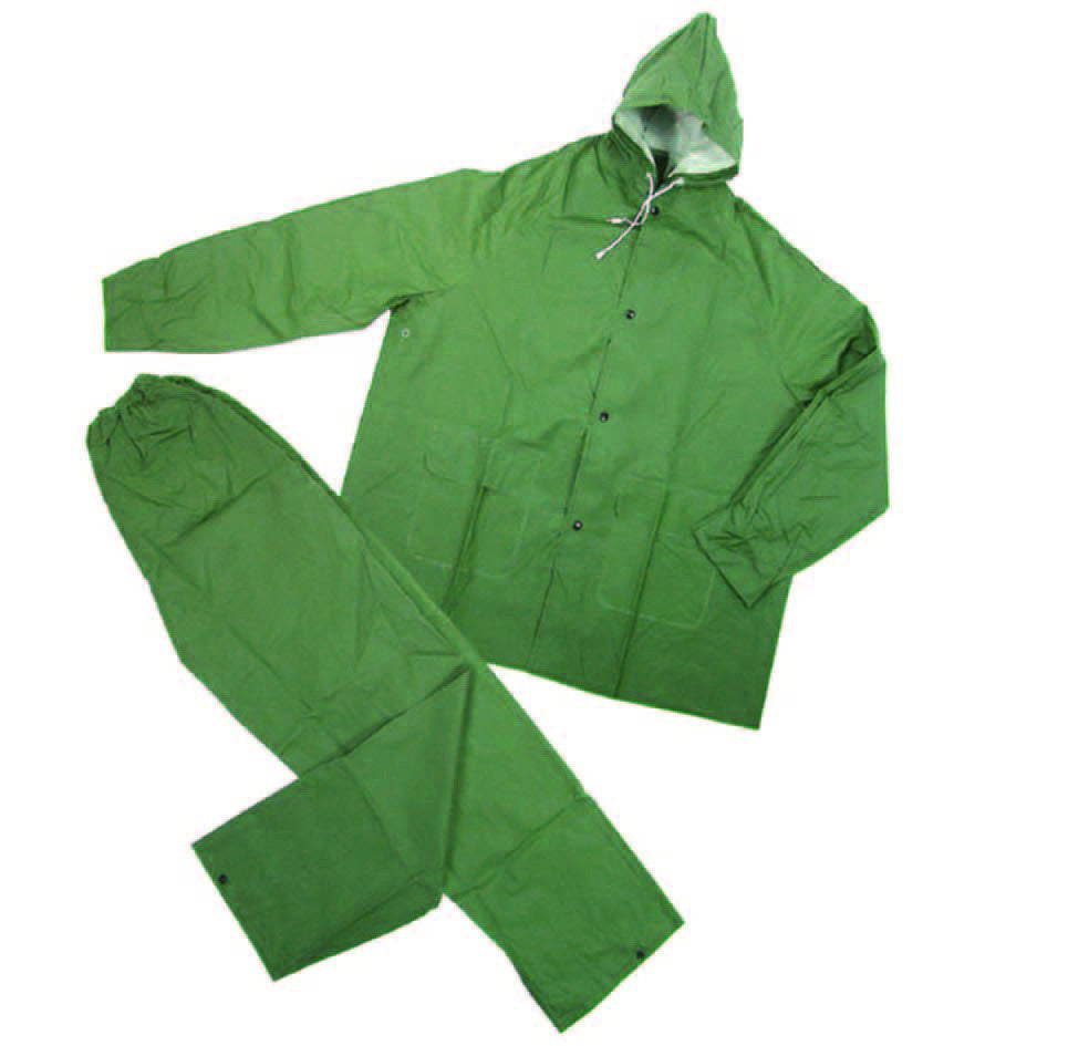 Impermeabile giacca/pantalone in pvc bispalmato plp verde PROTEXIO