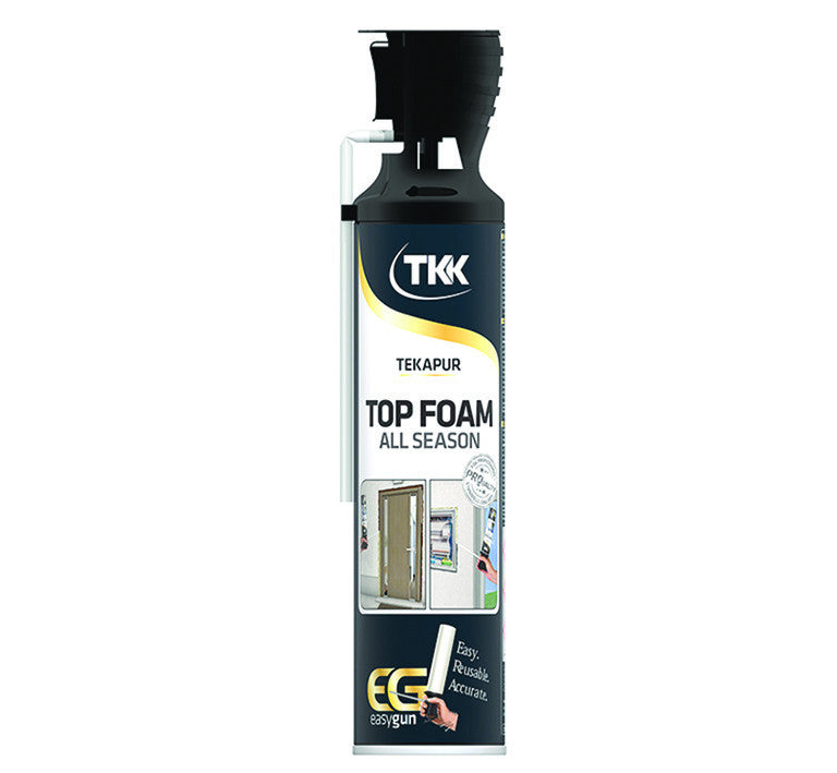 Schiuma poliuretanica tekapur top foam all season - ml.600 applicazione manuale - champagne TKK