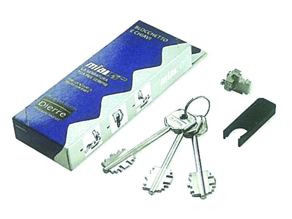 Blocchetto di ricambio sigillato con 3 chiavi doppia mappa mm.92 - (blo3110) DIERRE