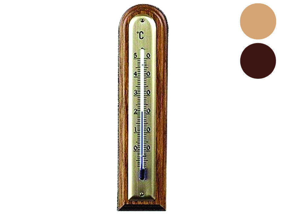 Termometro legno noce arrotondato MOLLETHERM