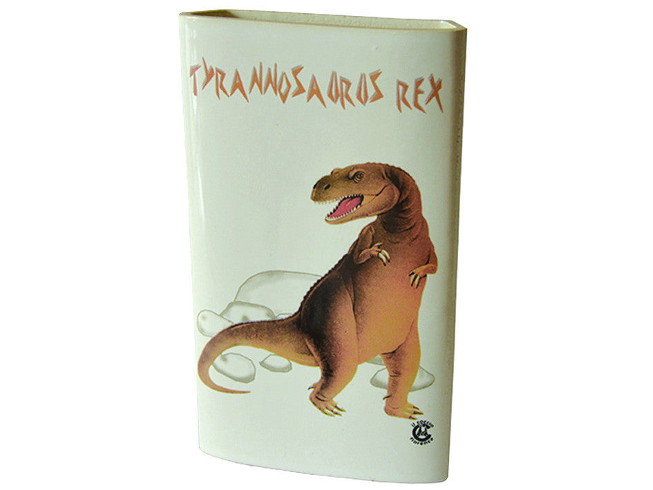 Umidificatore in ceramica largo dinosauri cm.12,5x3x20,5h. IL COCCIO