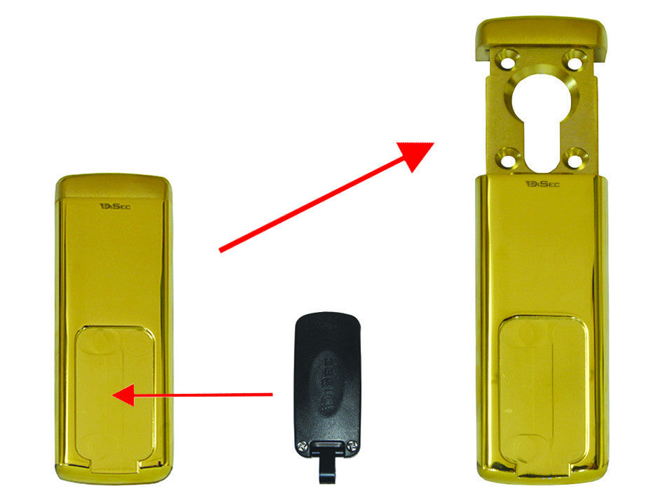 Defender magnetico ottone pvd minimag per cilindro europeo - mm.40x118-162h. (mg110-3w) DISEC