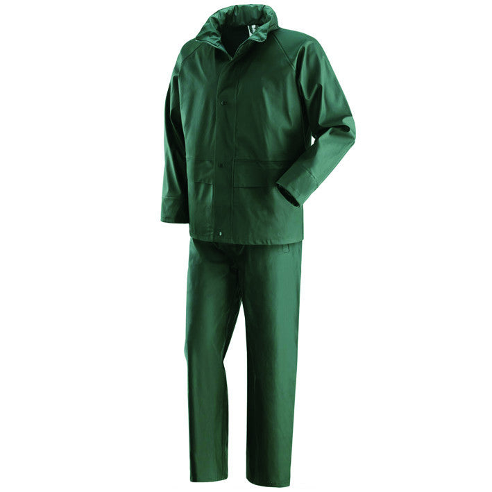 Impermeabile giacca/pantalone in poliuretano verde