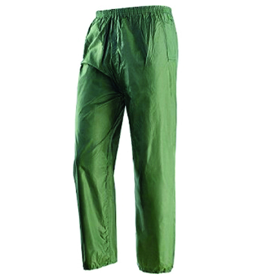 Impermeabile pantalone in nylon spalmato in pvc verde
