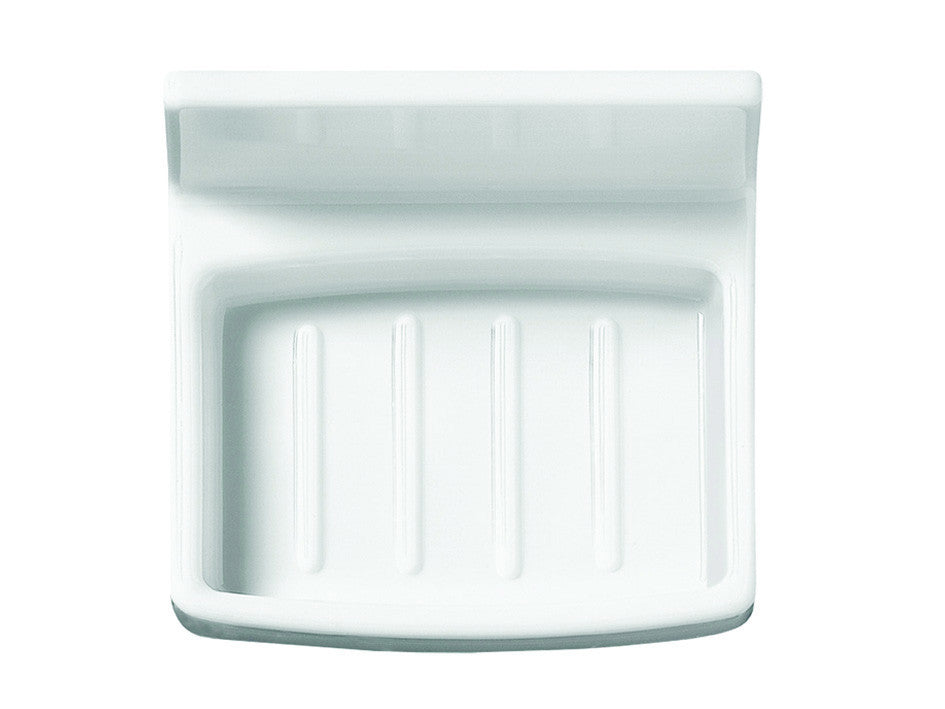 Portasapone in plastica bianco - cm.12x10,5x6x5h. blister pz.1 ELIPLAST