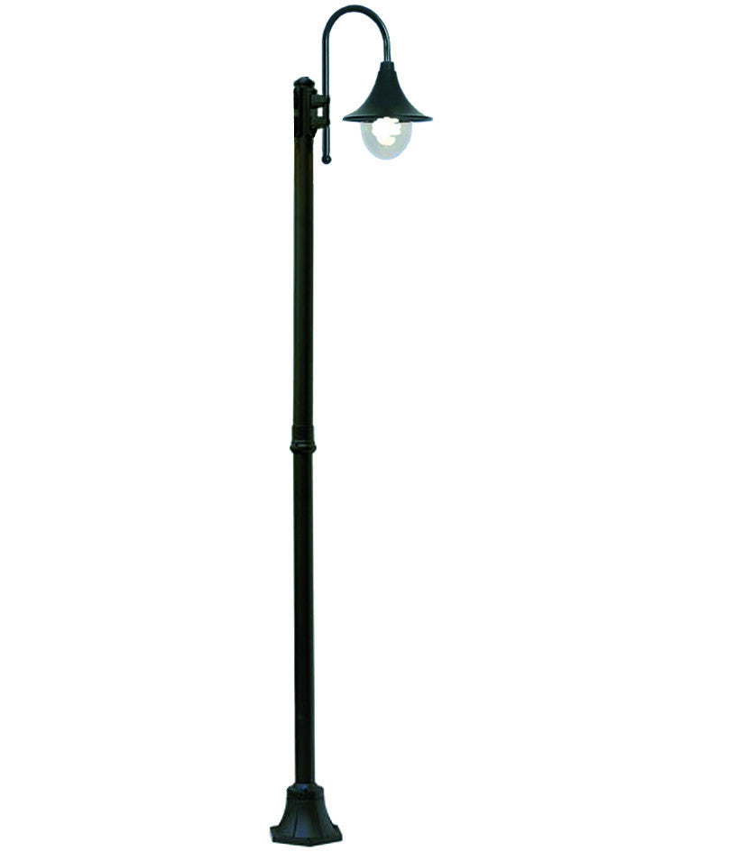 Lampione su palo modello parigi - 100w ip44 cm.230h. colore nero SYNTESY