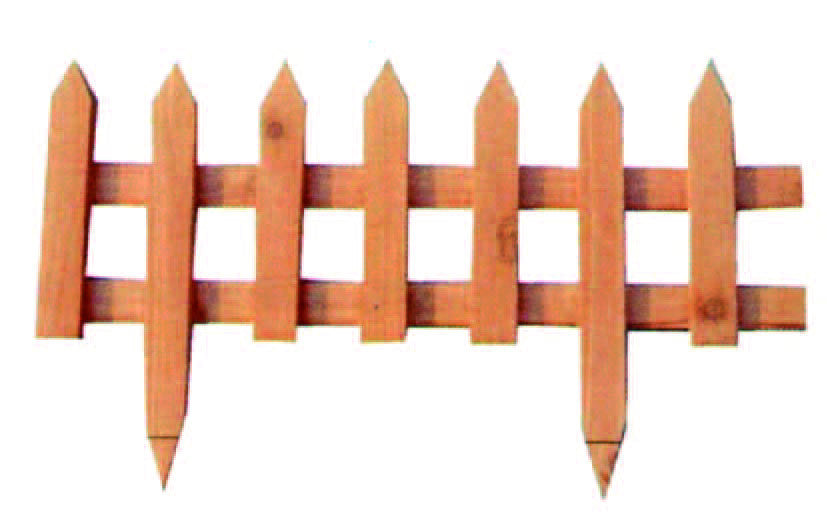 Steccato in legno a doghe con punte - cm.60x10x35h. VETTE