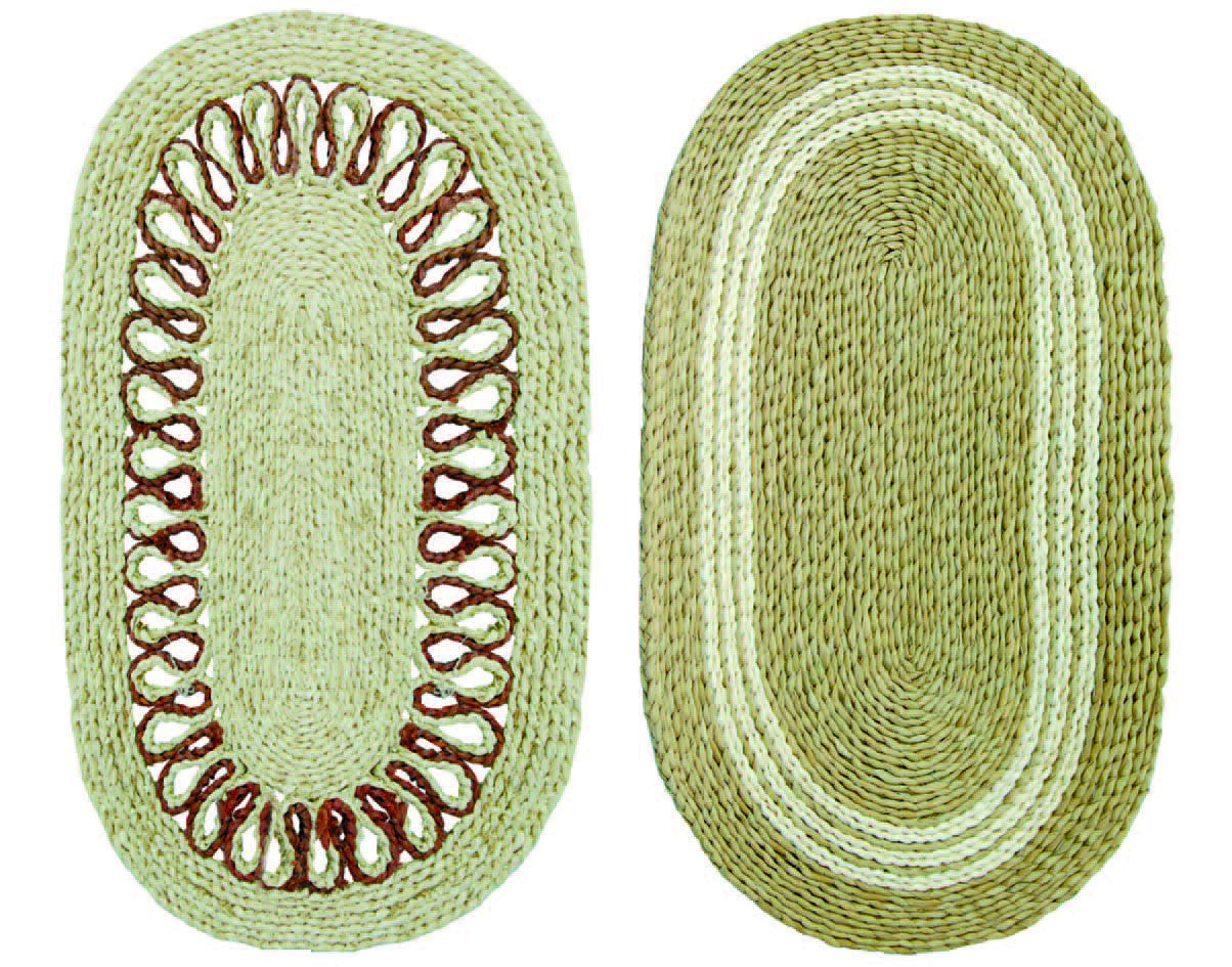 Zerbino ovale treccia in paglia - cm.45x75 spessore mm.15 LADY DOC