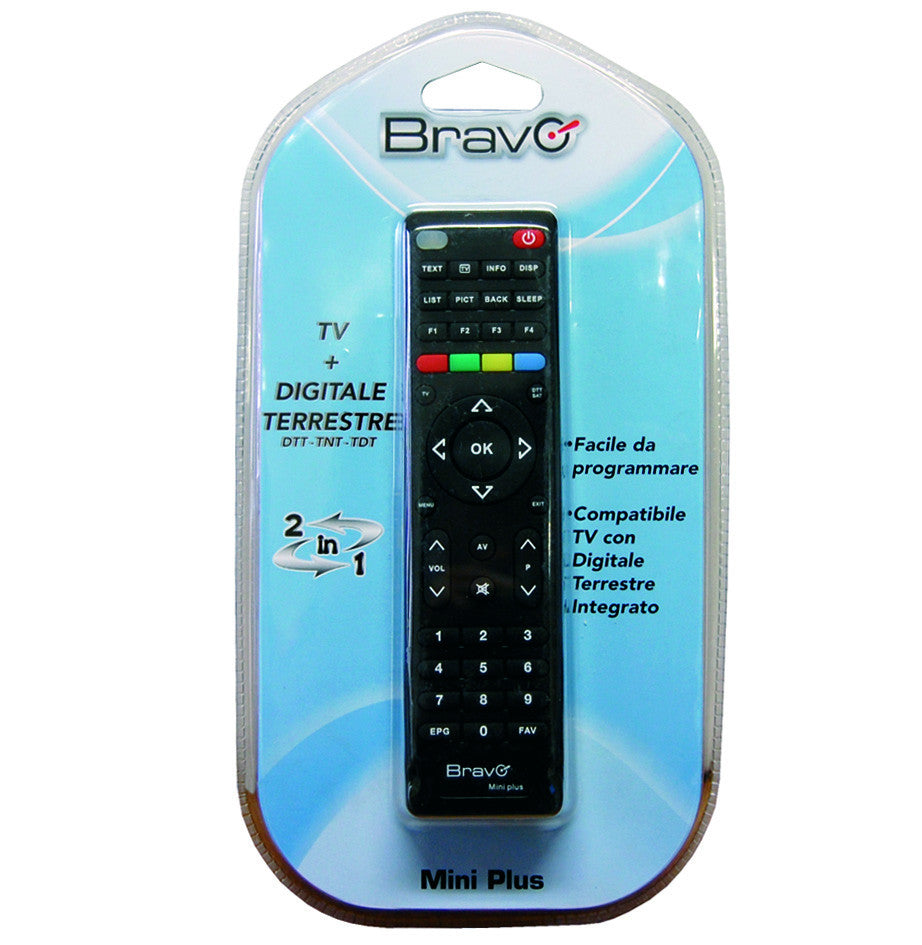Telecomando universale mini plus tv + decoder BRAVO