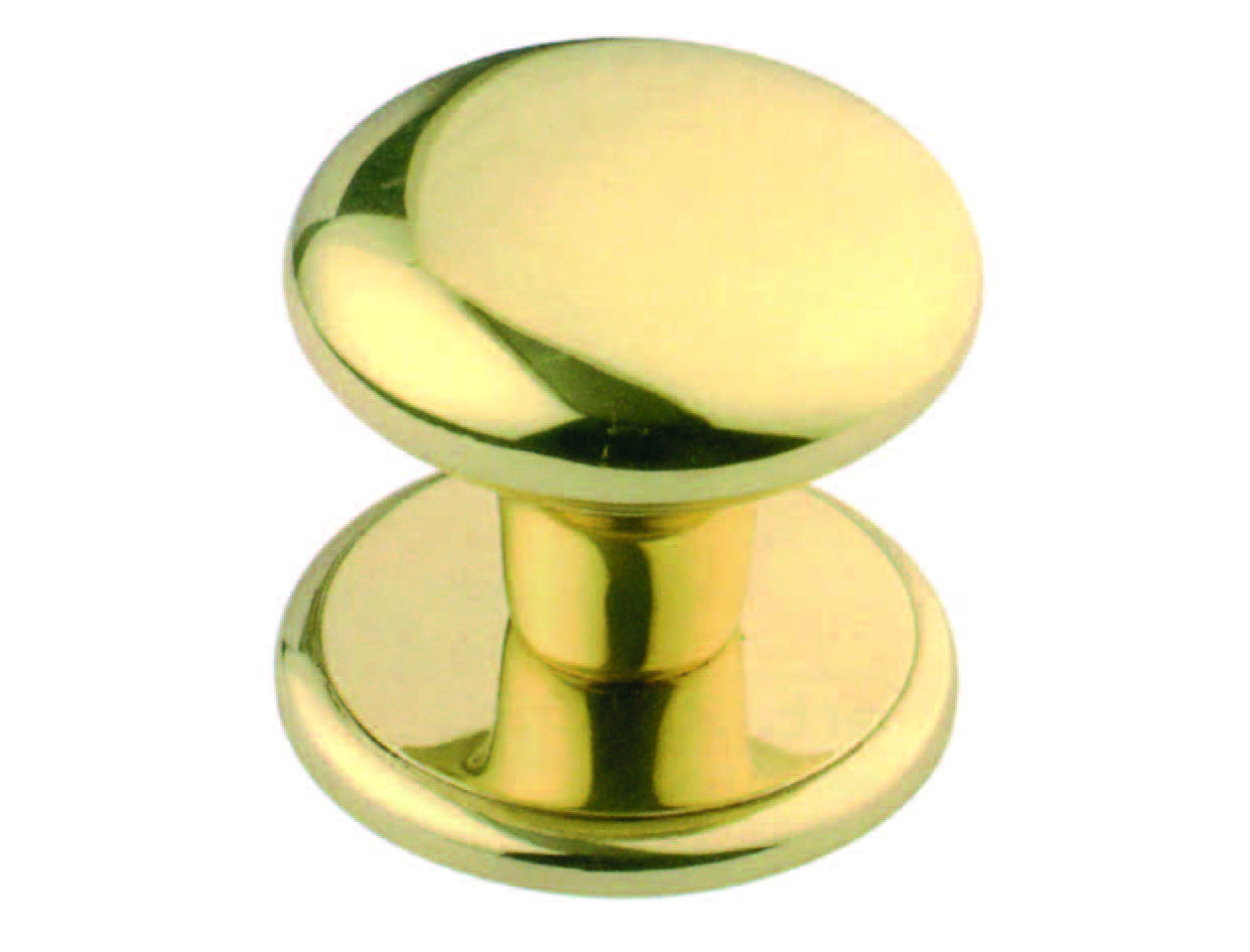 Pomolo modello classic per portoncino in ottone lucido - ø mm.70 con sottorosone
