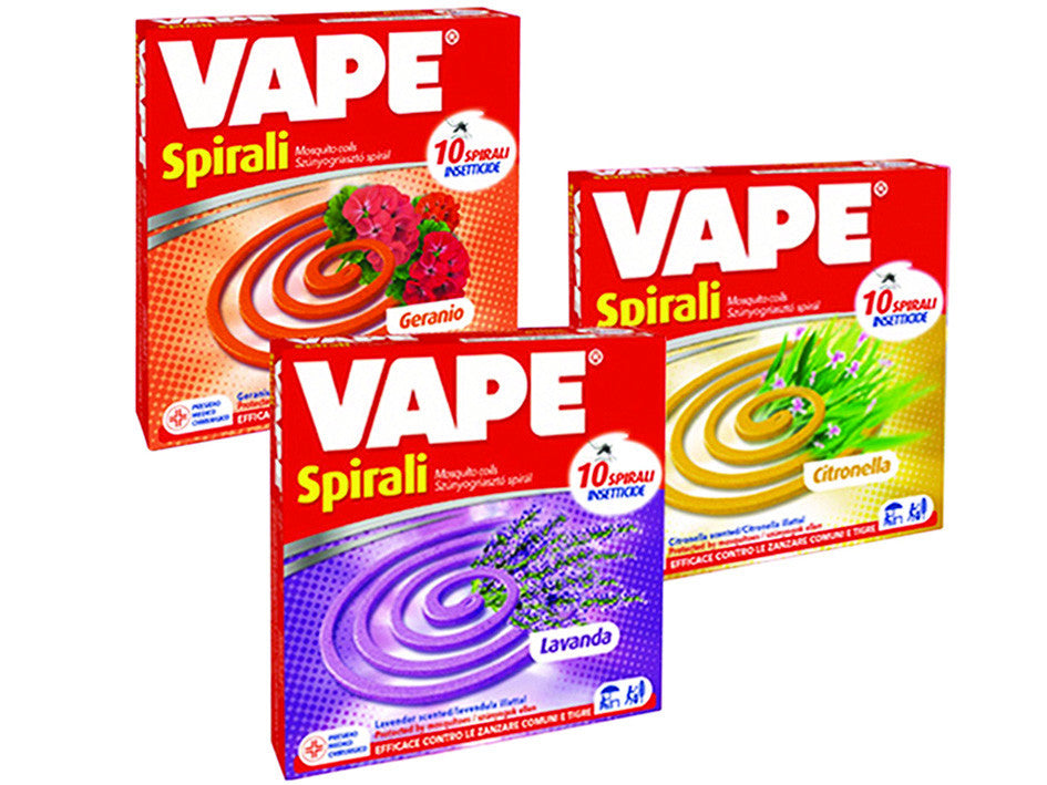 Spirale anti zanzare fragranze assortite - in confez. da pz.10 VAPE