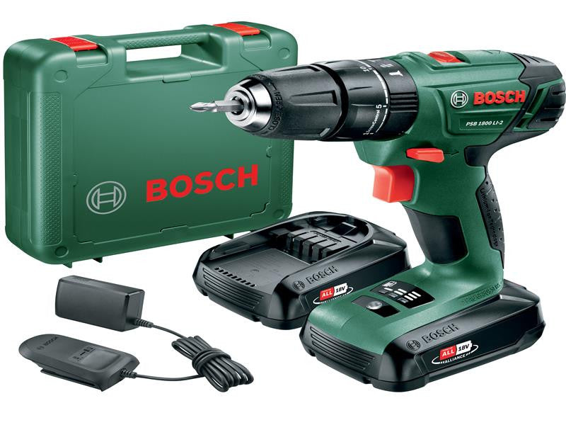 Bosch-v 18vp trap. 2 batt.1,5ah psb 1800 li-2 kit