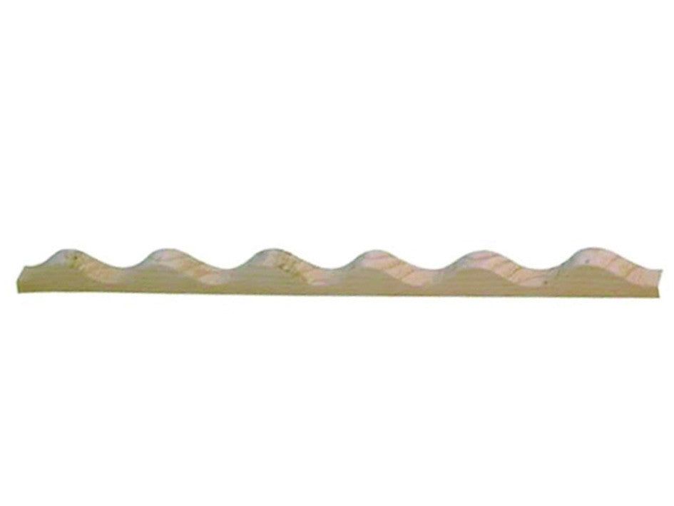 Listello in legno ondulato per coperture - mt.2