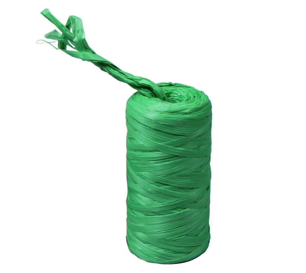 Rafia sintetica in rotolo verde - gr.200 in rotoli