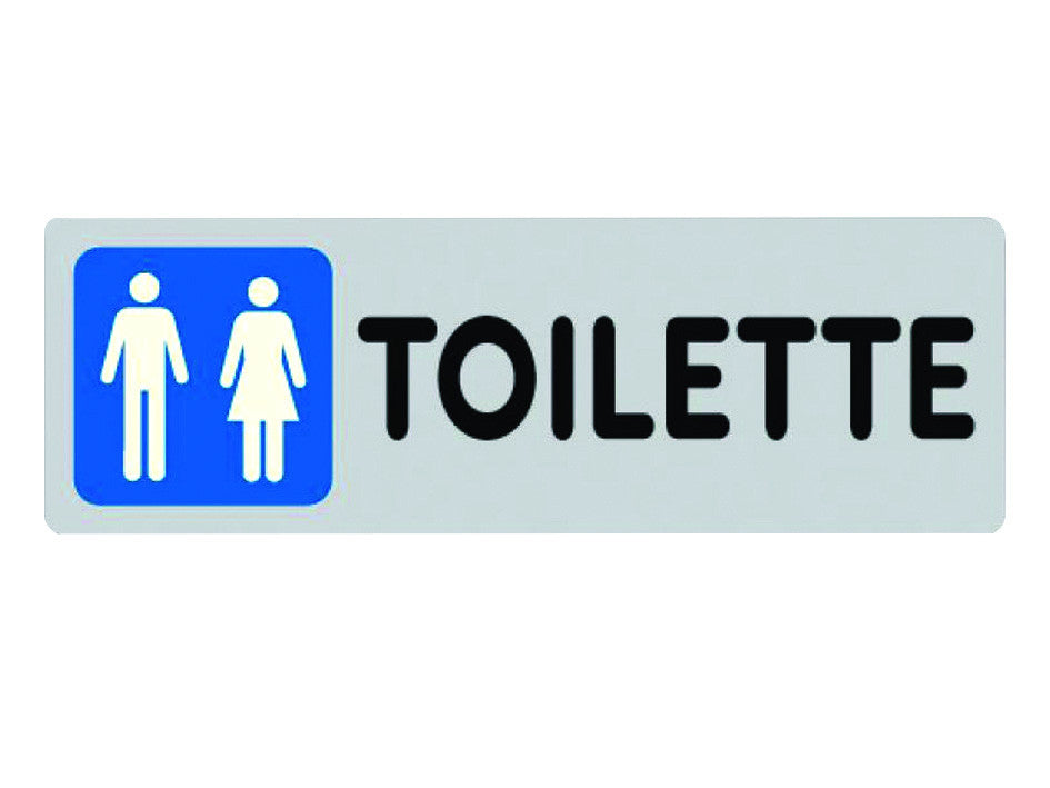 Targhetta adesiva toilette uomo/donna - cm.15x5h.