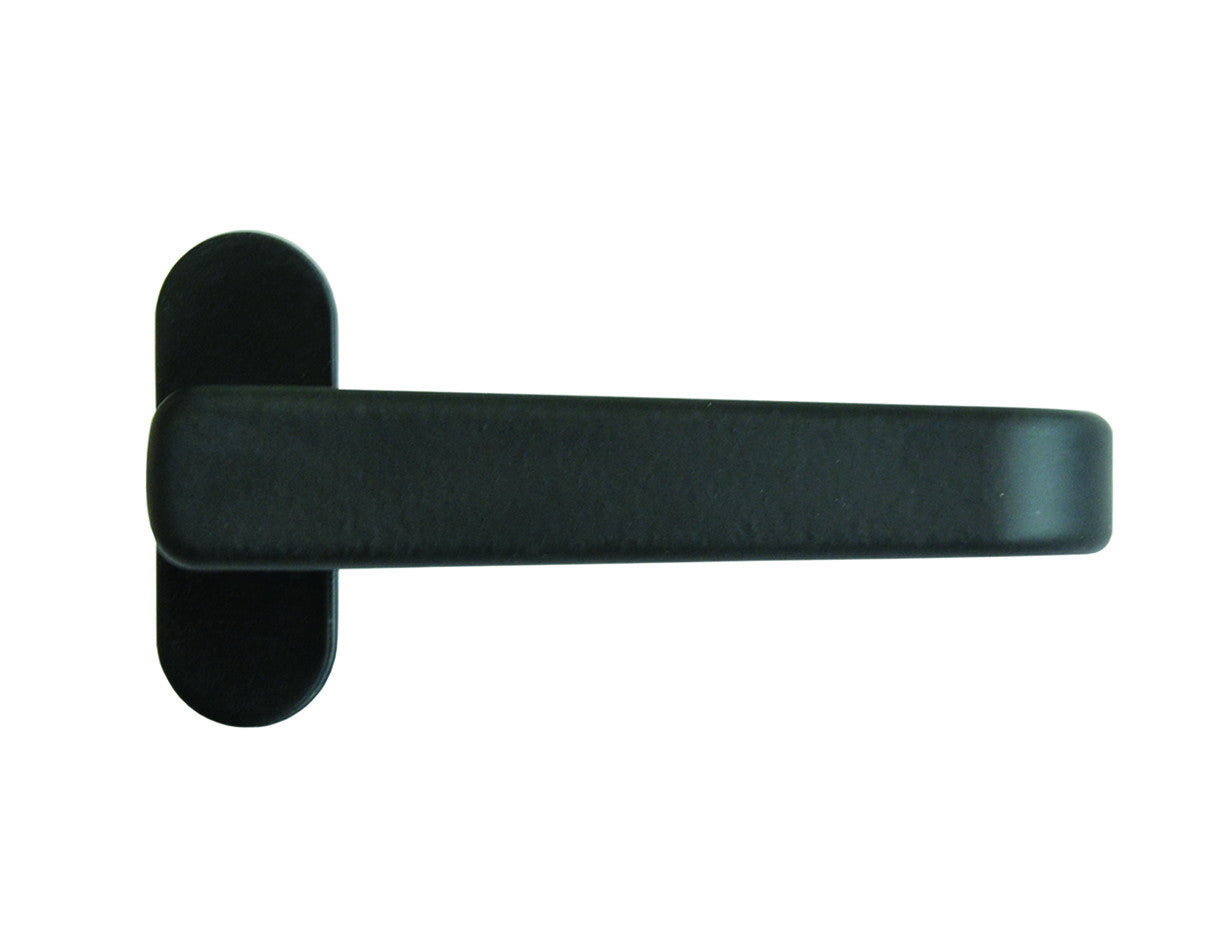 Maniglietta in alluminio verniciato nero - mm.118x34h.