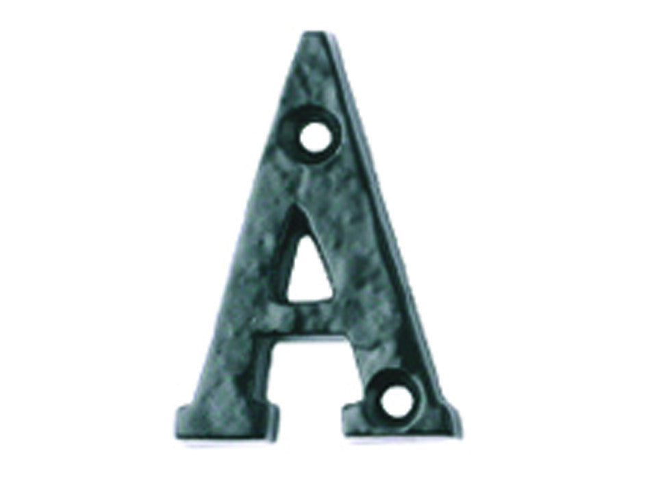 Lettera alfabeto a in ferro nero opaco