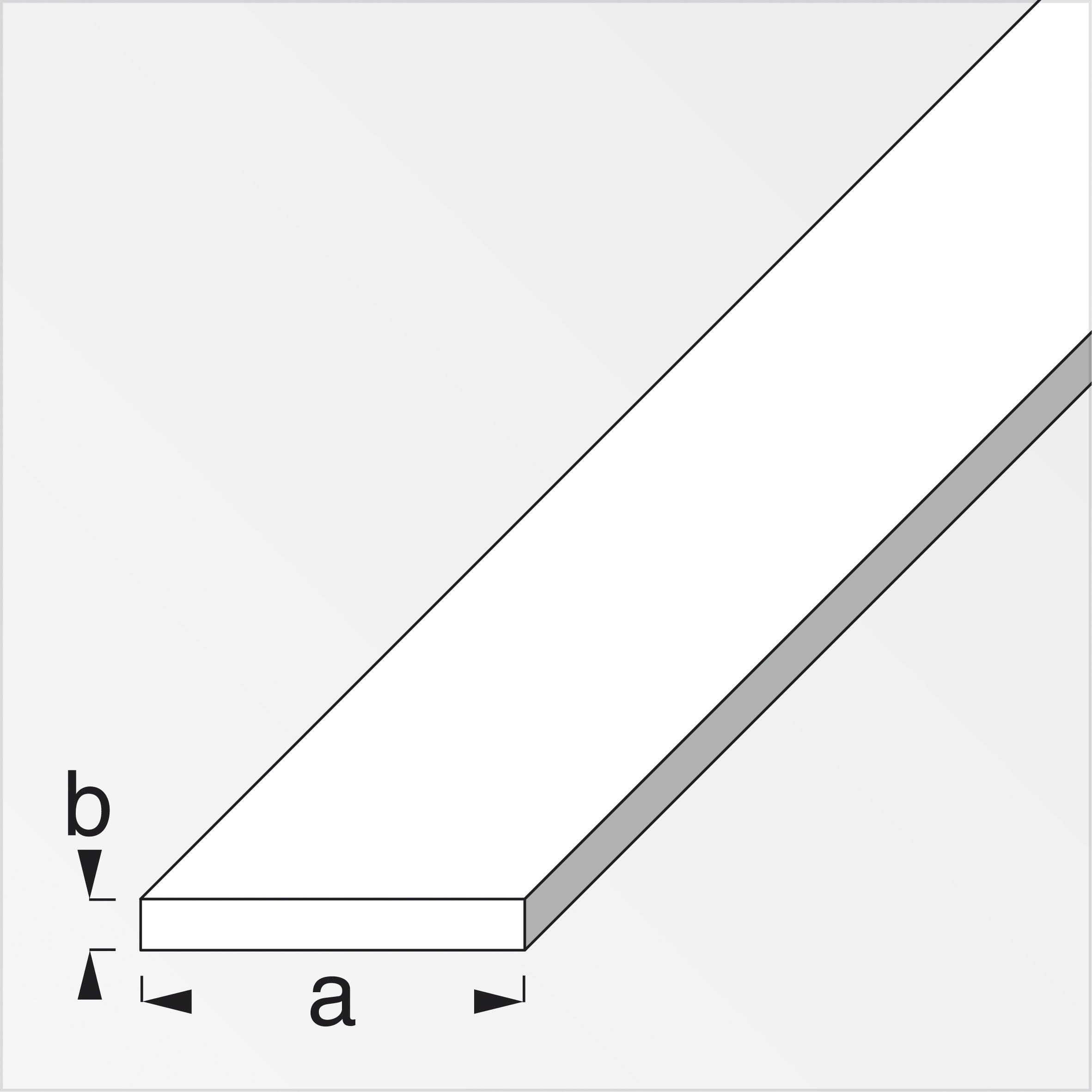 Profilo bianco h.200 cm piatto 15x2 mm
