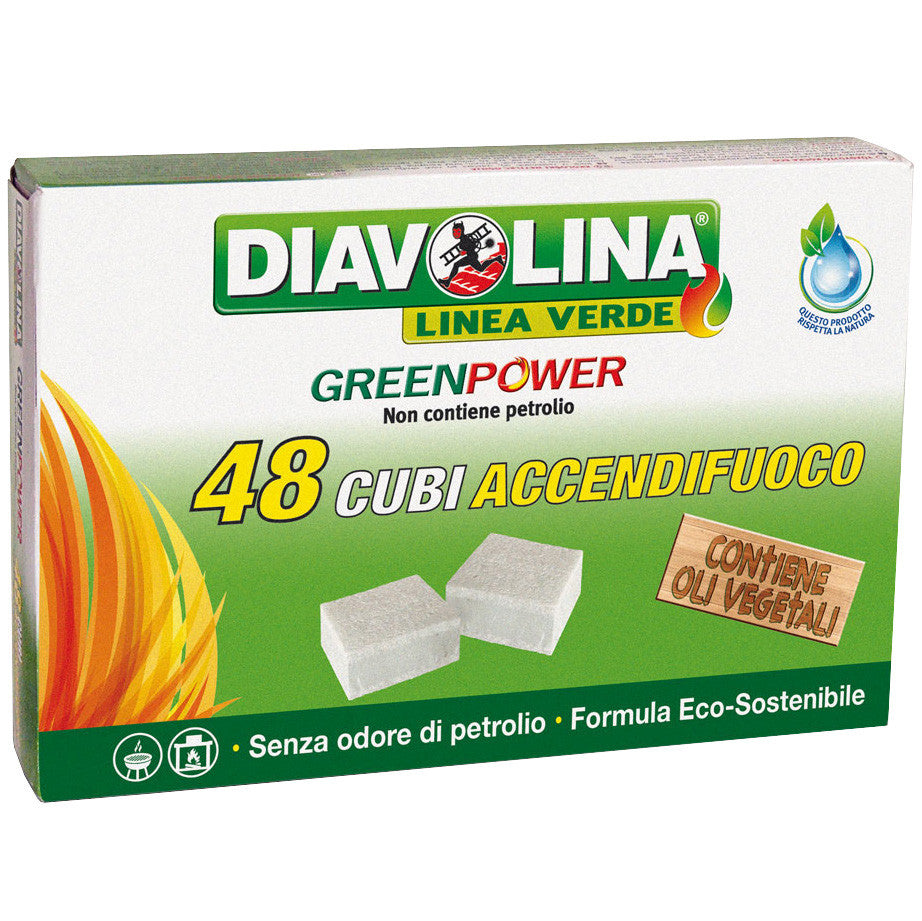 Accendifuoco 48 cubi diavolina green power 15335