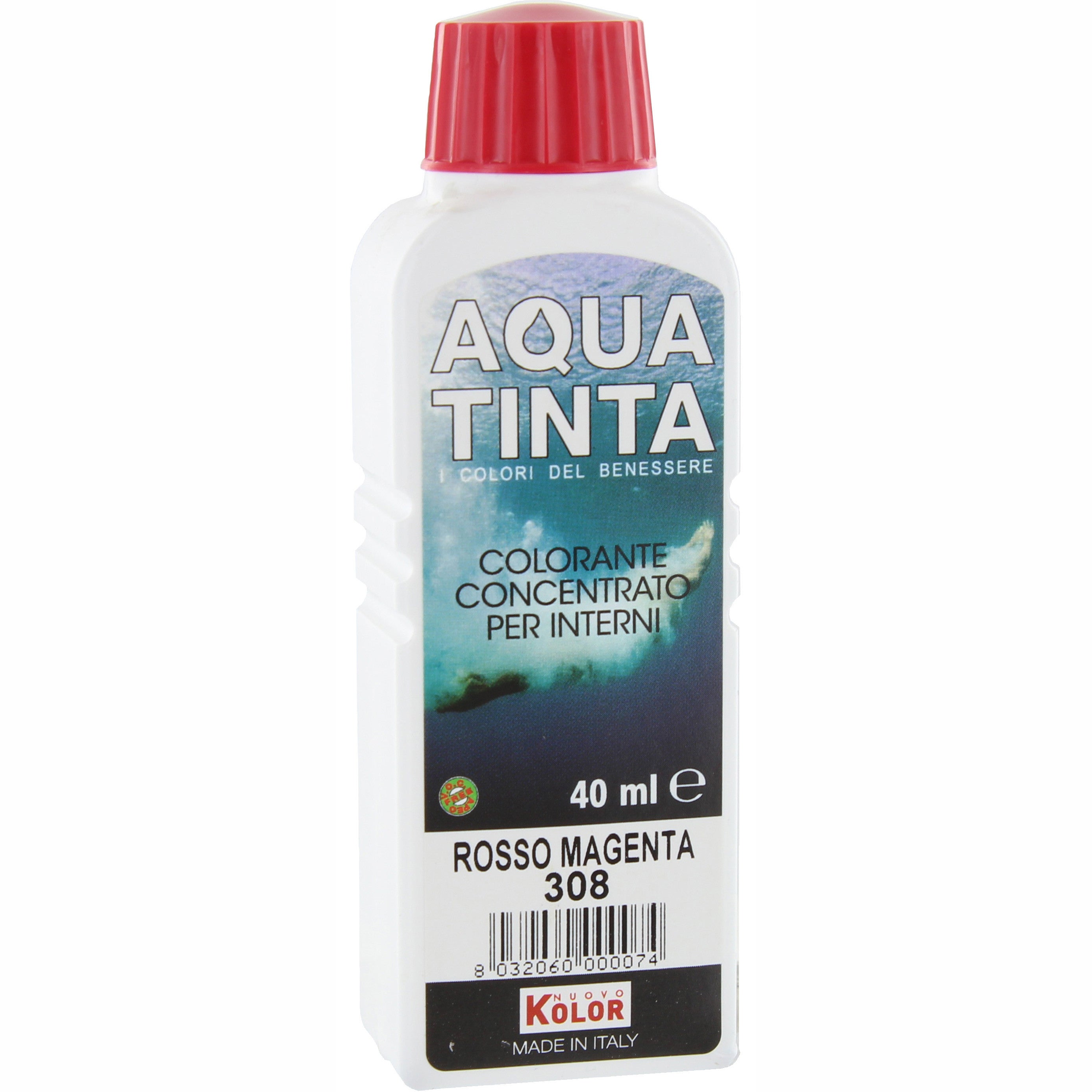 Aquatinta per interni ml.40 308 rosso magenta
