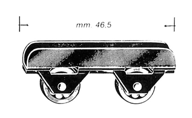 Sc carrelli a 2 ruote per cristallo (pz.4)
