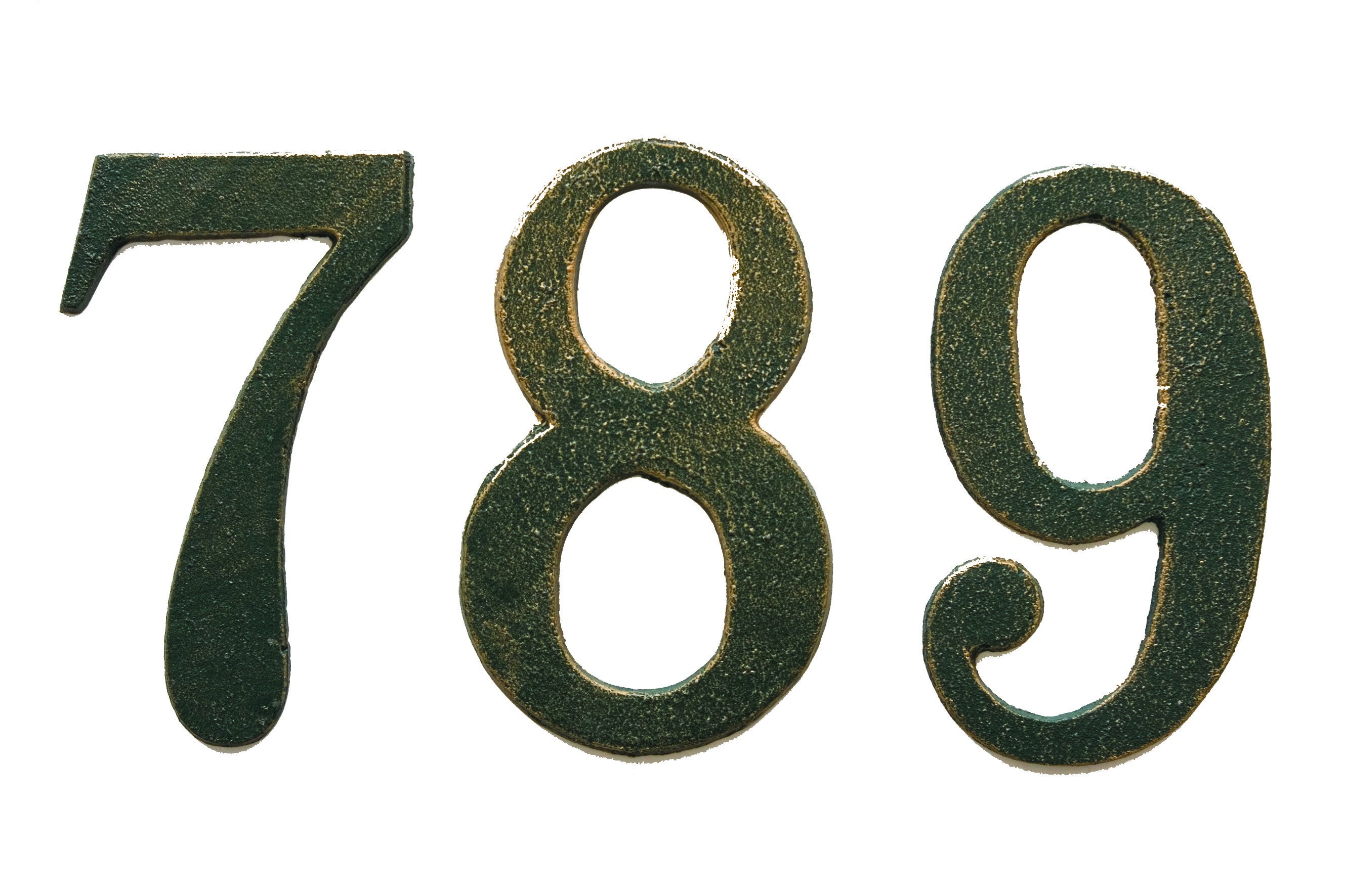 Numero civico in ghisa verde ant.n.3 cm.13 CHINA XIAN ARTS