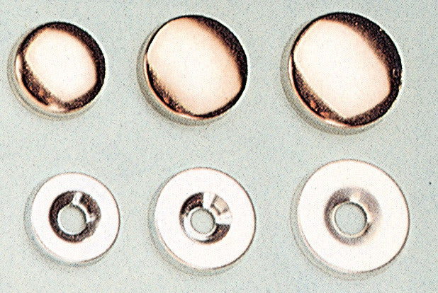 Sc borchia coprivite ottone lucido 14 mm da 12 pz
