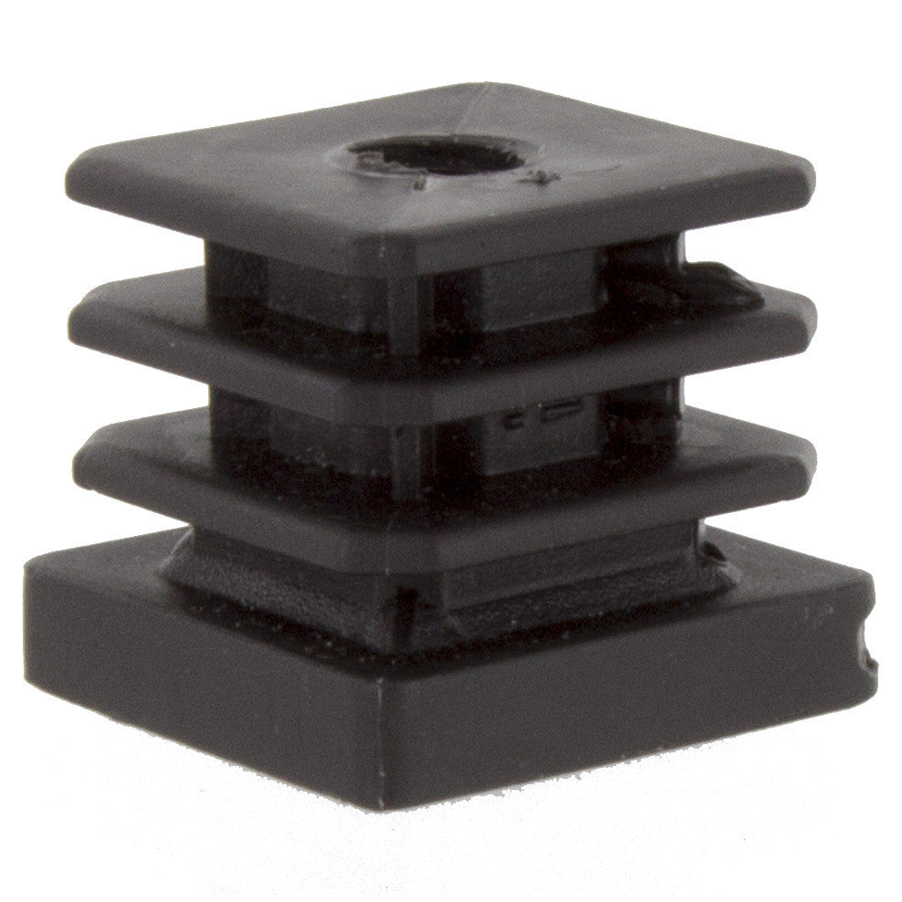 Puntali forati quadrati 35mmx10ma plastica nero